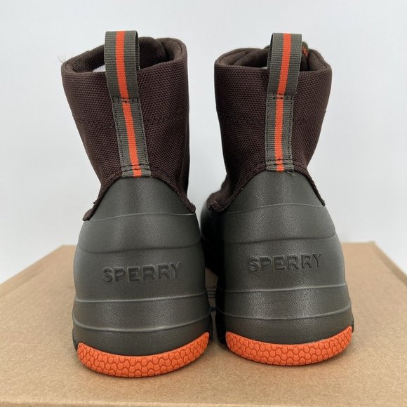 Sperry Men's Duck Float Lace-Up Boots 9.5 Brown/Green STS24762 Rain Waterproof - Picture 7 of 8